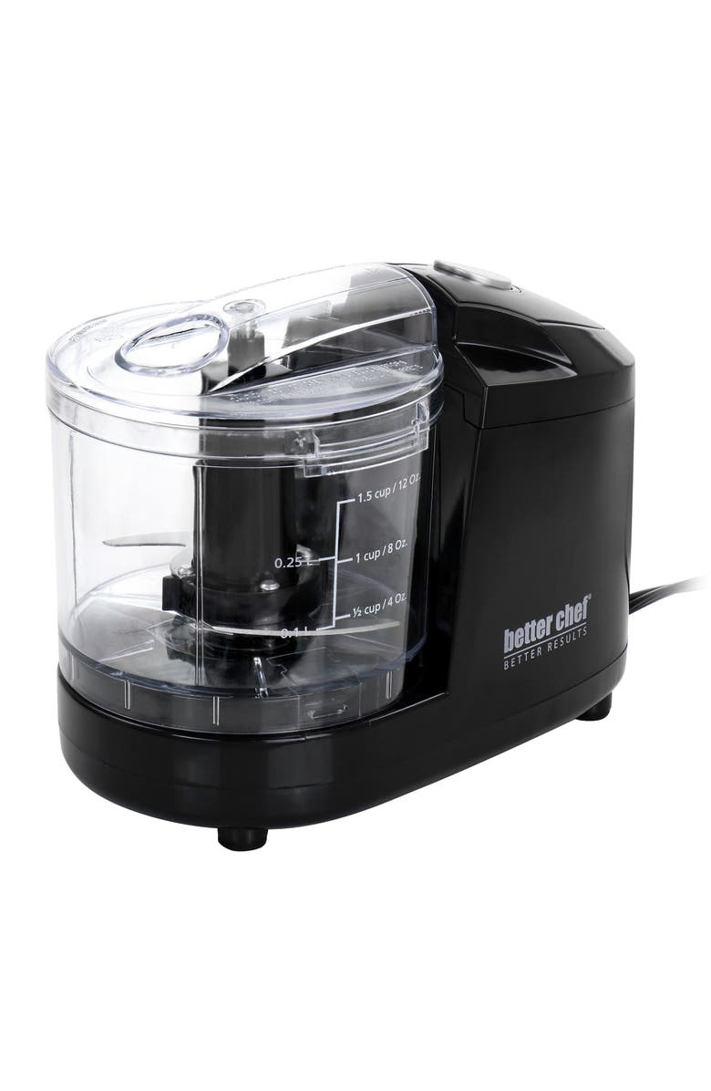 Better Chef 1.5 Cup Safety Lock Compact Chopper in Black, Main, color, Black