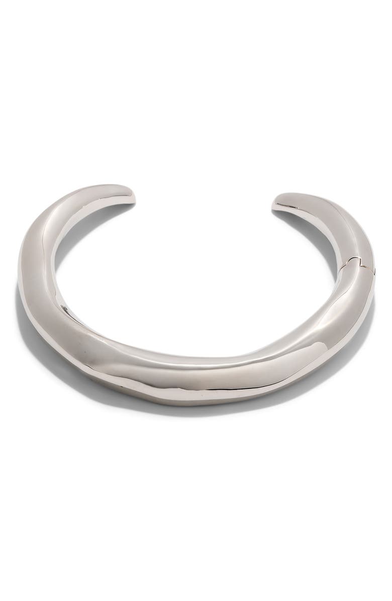 Alexis Bittar Molten Hinged Collar Necklace, Main, color, Silver