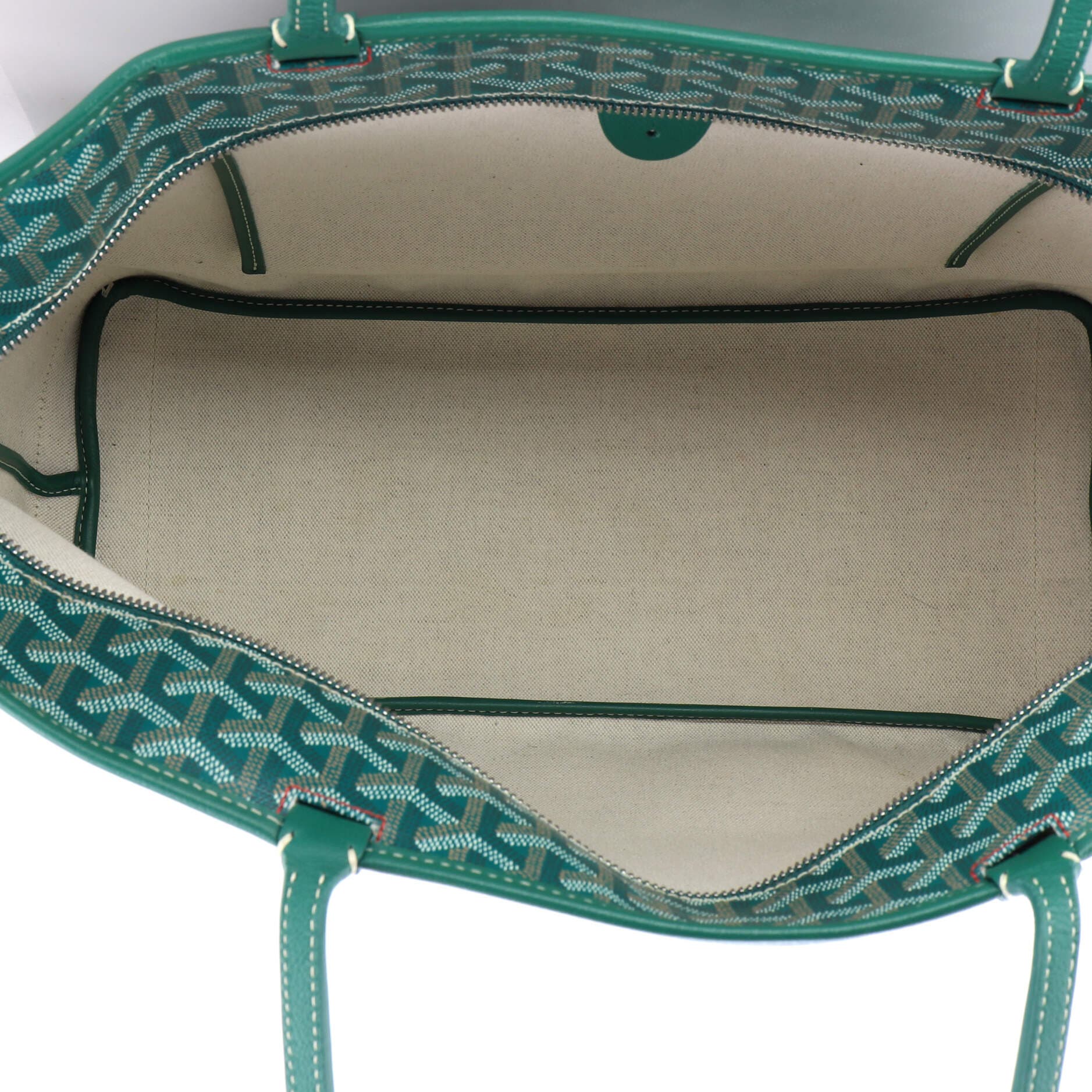 Pre-Owned Goyard Artois Tote Coated Canvas MM, Alternate, color, Green