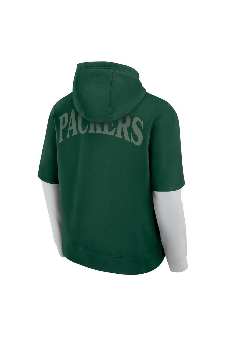 Unisex Fanatics  Green Green Bay Packers Sleek Elements Pullover Hoodie, Alternate, color, Green