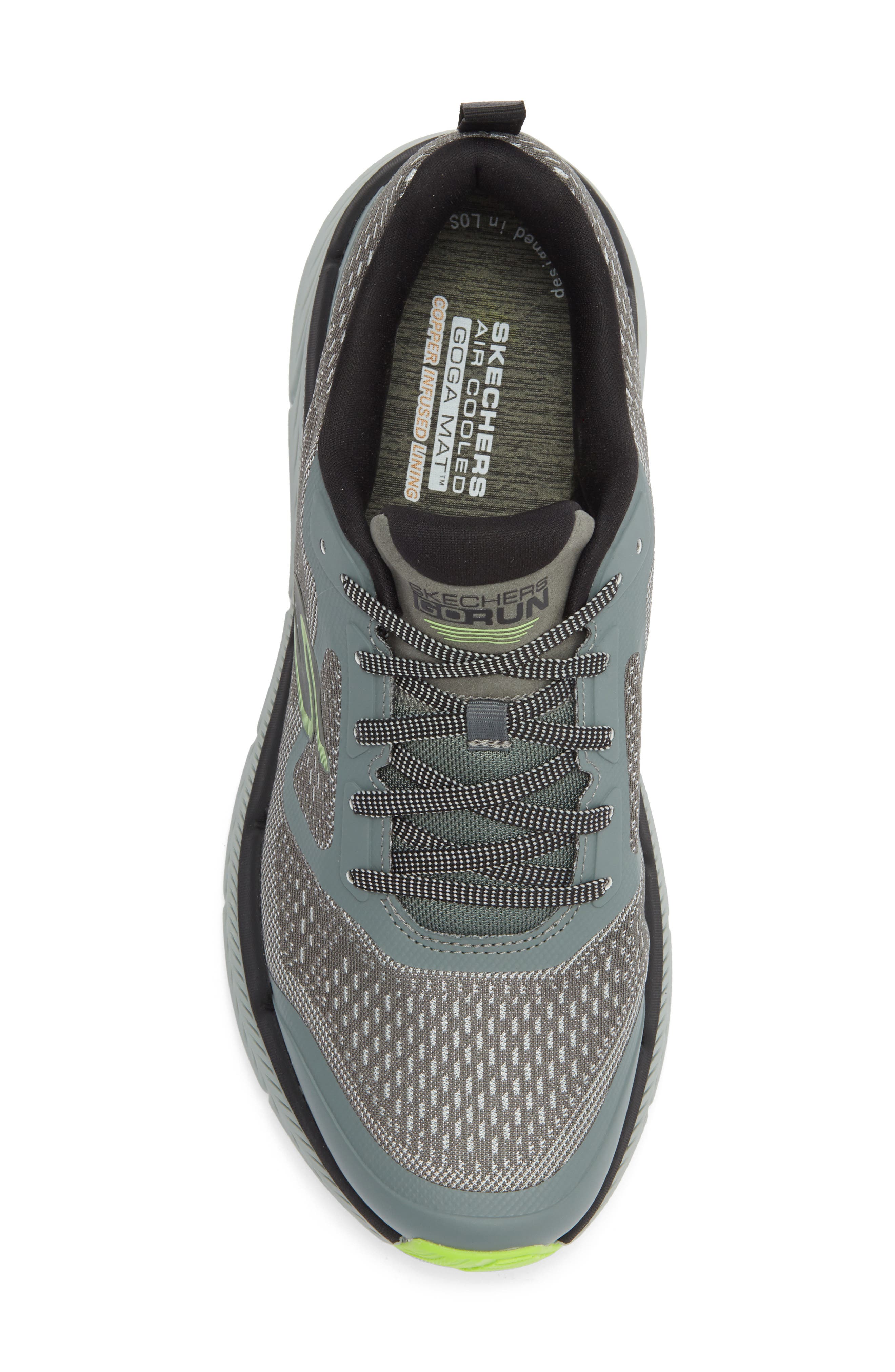 SKECHERS Max Cushioning Premier 2.0 - Vantage Running Shoe, Alternate, color, Grey/ Lime