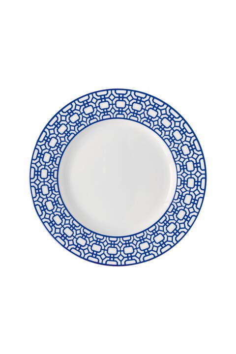 Newport Garden Gate Rimmed Dinner Plate - Porcelain - Set 4