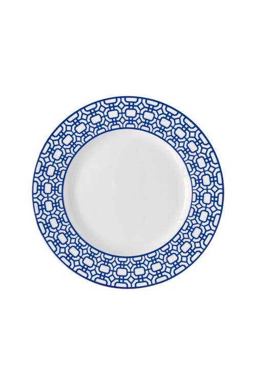 Caskata Newport Garden Gate Rimmed Dinner Plate In Blue