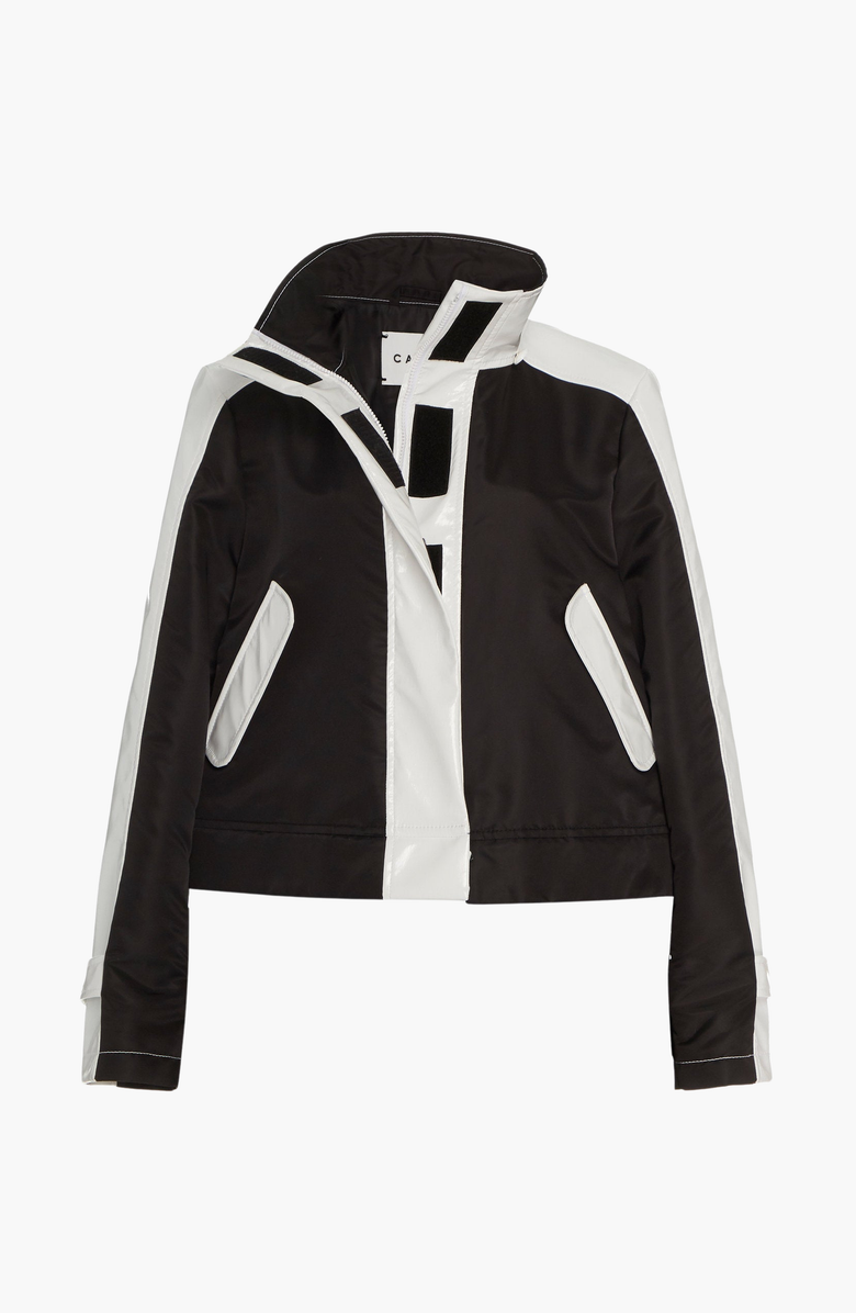 CAALO Water-Resistant Convertible Raincoat, Alternate, color, Black / White