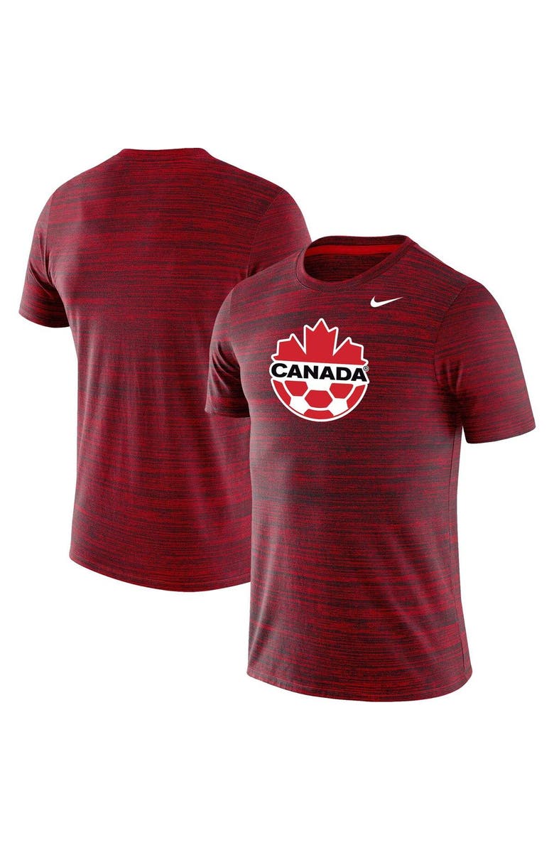 Nike Men's Nike Red Canada Soccer Primary Logo Velocity Legend Performance T-Shirt, Main, color, 