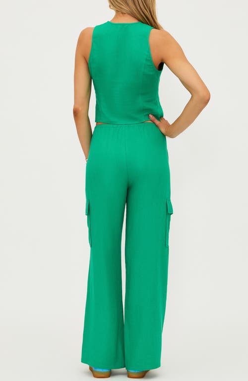 Beach Riot Amara Drawstring Cargo Cover-up Pants In Mediterranean Mint