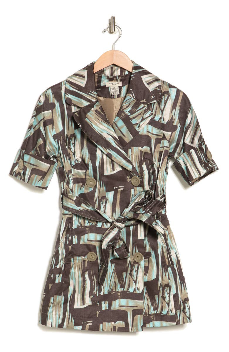 Vertigo Paris Double Breasted Short Sleeve Trench Coat, Alternate, color, 