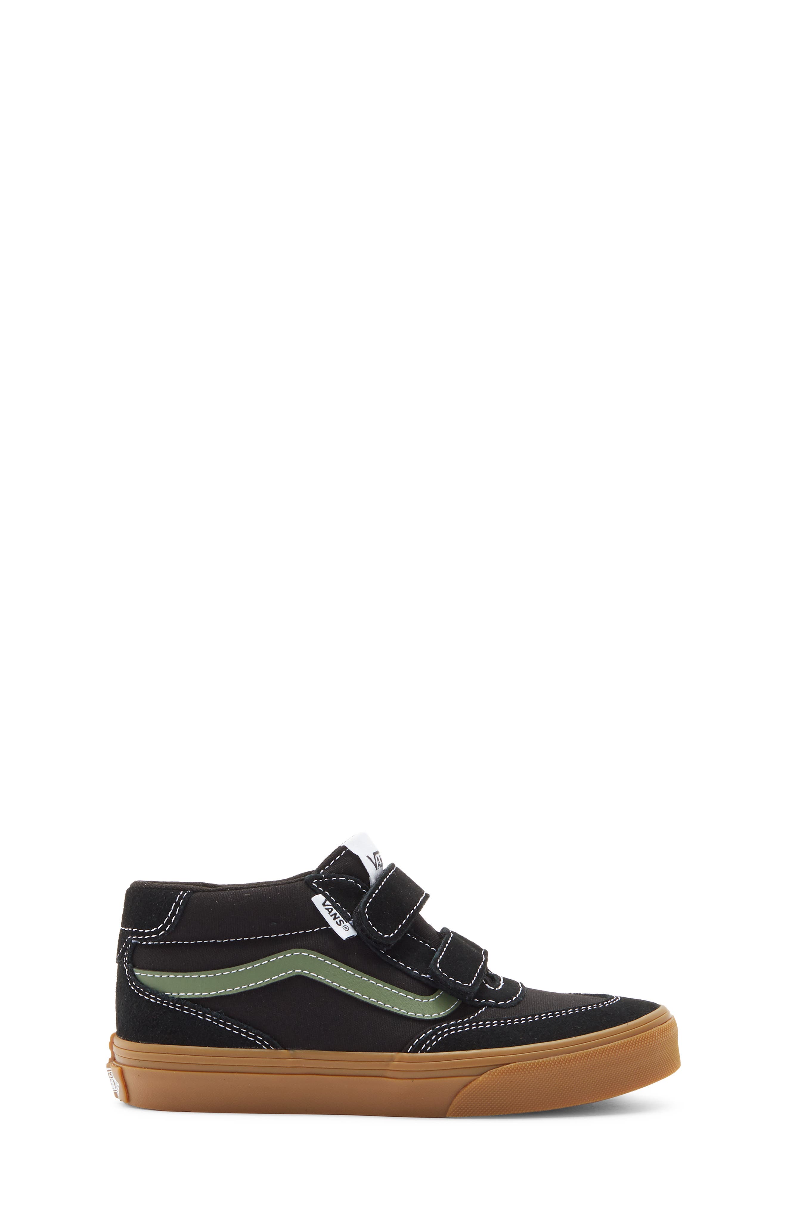 Vans Kids' Brooklyn Mid Sneaker, Alternate, color, Black/Green