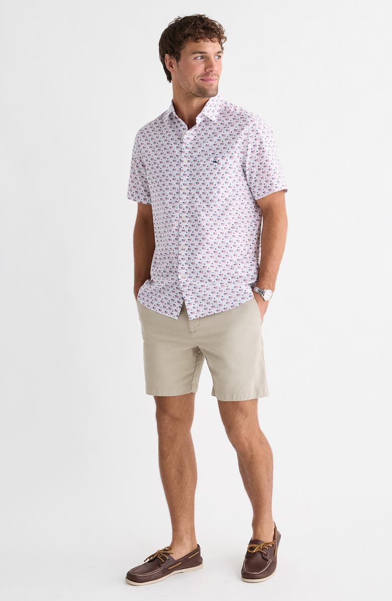 vineyard vines Flags & Stars Cotton Polo, Alternate, color, White Cap