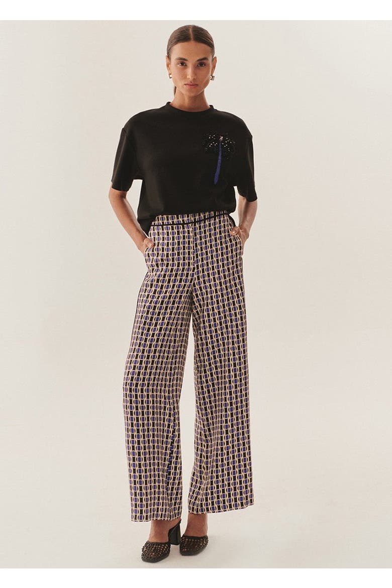 Julianna Chic Fluid Wide Leg Pants, Main, color, Blue