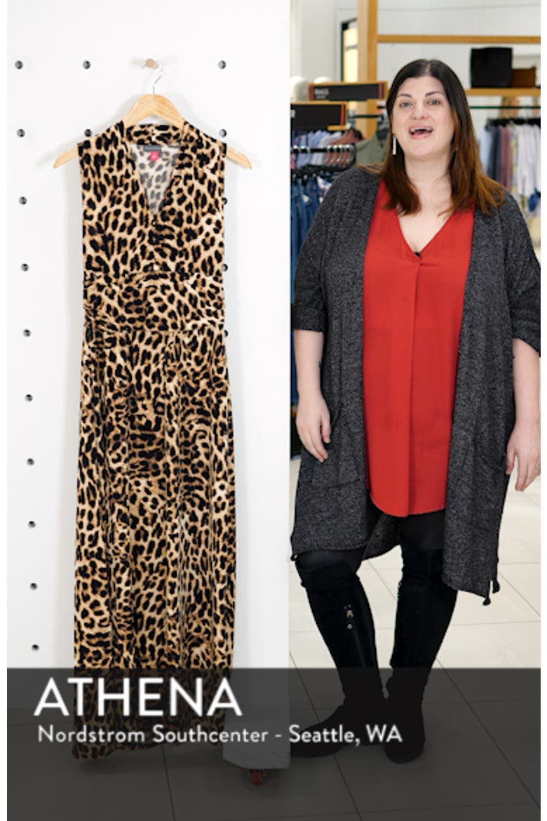 Exotic Animal Print Halter Neck Maxi Dress video
