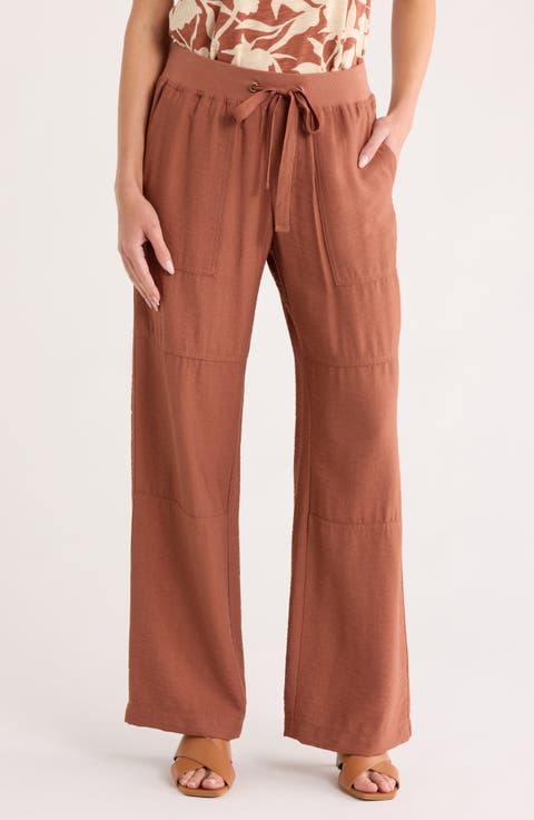 Twill Wide Leg Pants