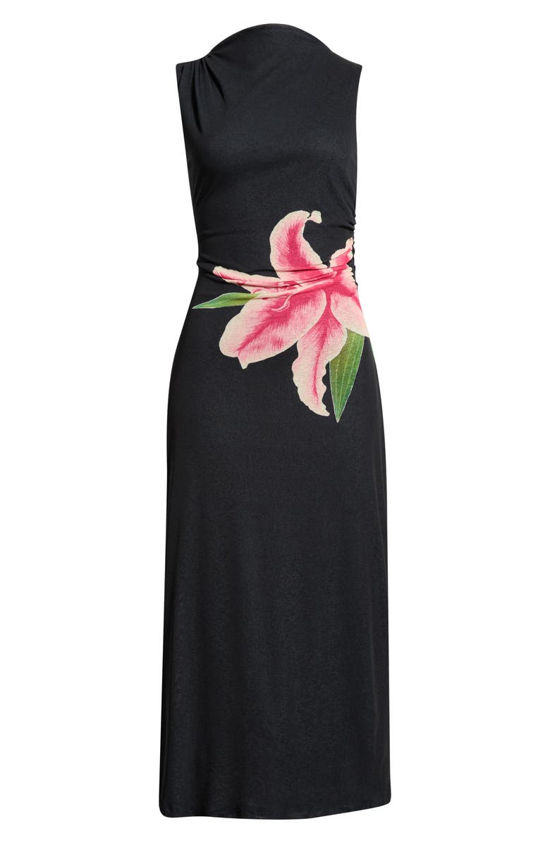 Rails Rebecca Floral Placement Sleeveless Midi Dress, Main, color, Peach Lily