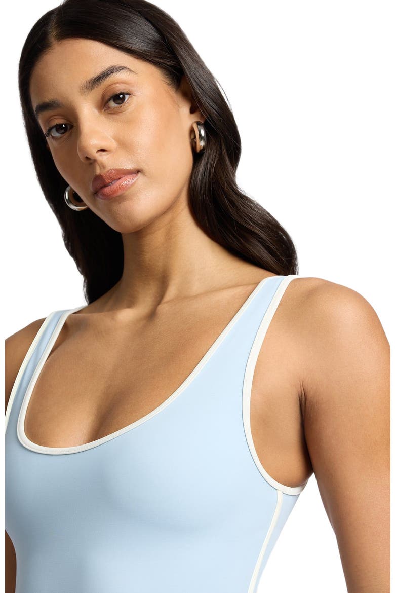 Arya High-Cut Leg One-Piece, Alternate, color, Sky/White