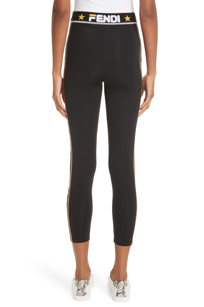 x FILA Mania Logo Leggings, Alternate, color, BLACK