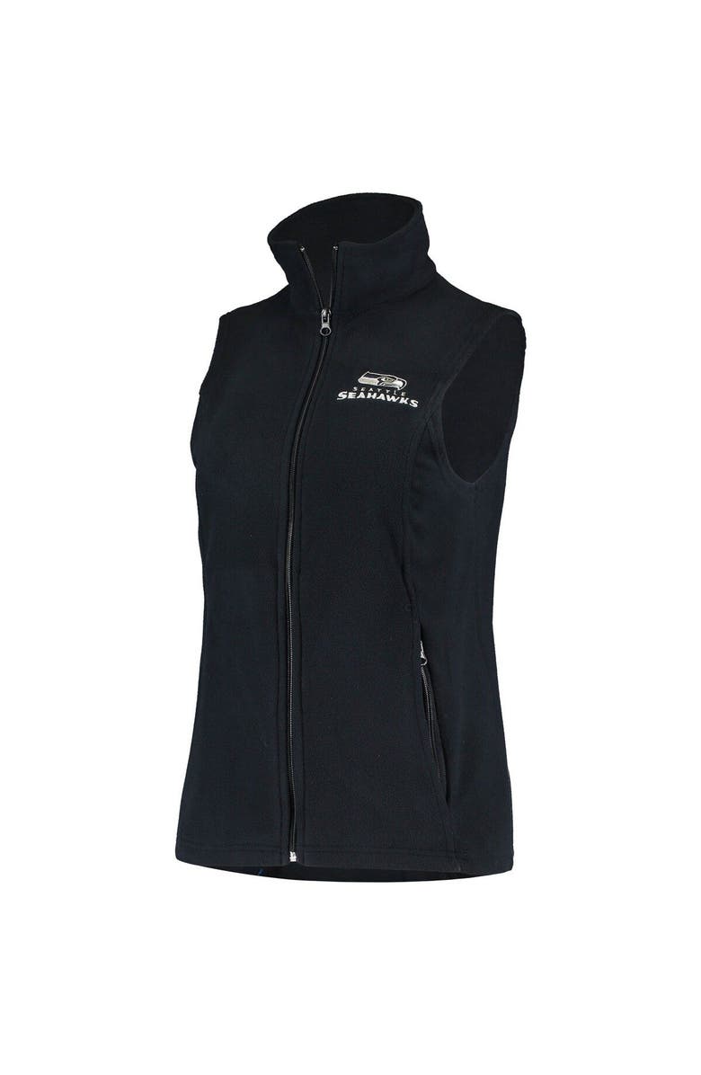 DUNBROOKE Women's Dunbrooke Navy Seattle Seahawks Houston Fleece Full-Zip Vest, Alternate, color, 