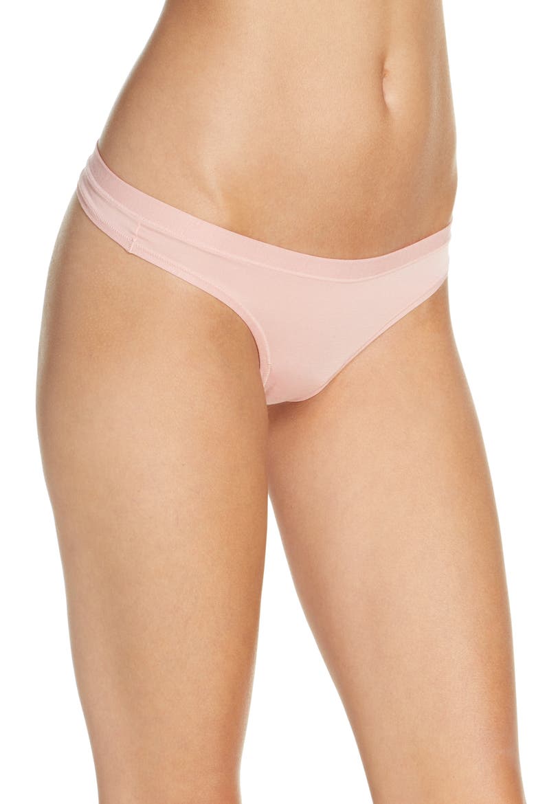 Softest Stretch Modal Thong, Alternate, color, FORGOTTEN PEARL