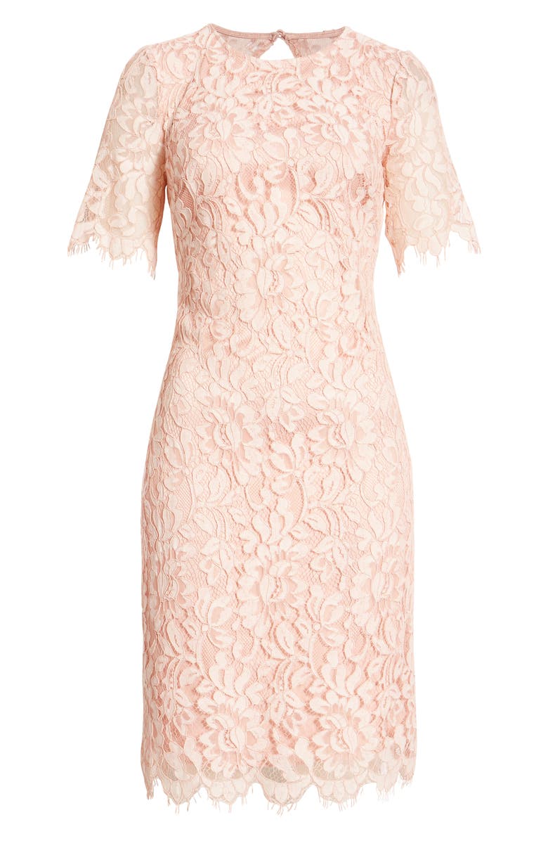 Vince Camuto Lace Midi Dress, Alternate, color, Blush