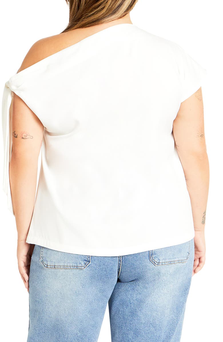 City Chic Aliza One-Shoulder Top, Alternate, color, 
