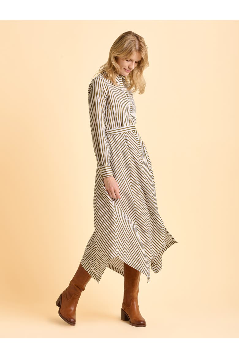 Forrest Long Sleeve Shirt Midi Dress, Alternate, color, Green