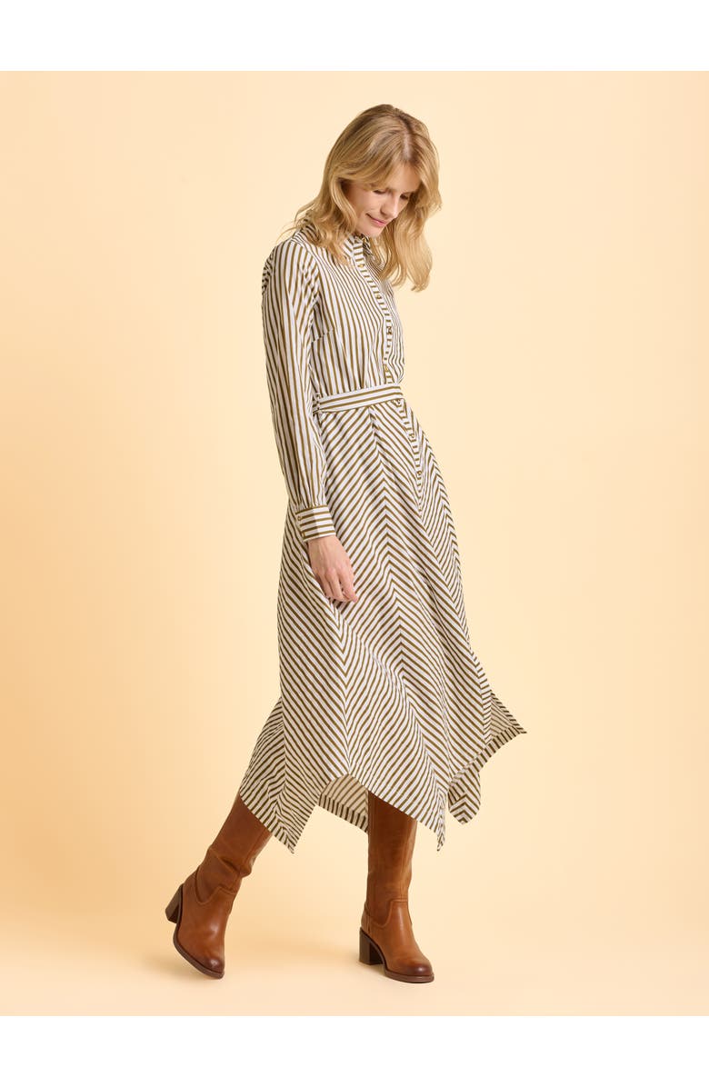 Brakeburn Forrest Long Sleeve Shirt Midi Dress, Alternate, color, Green