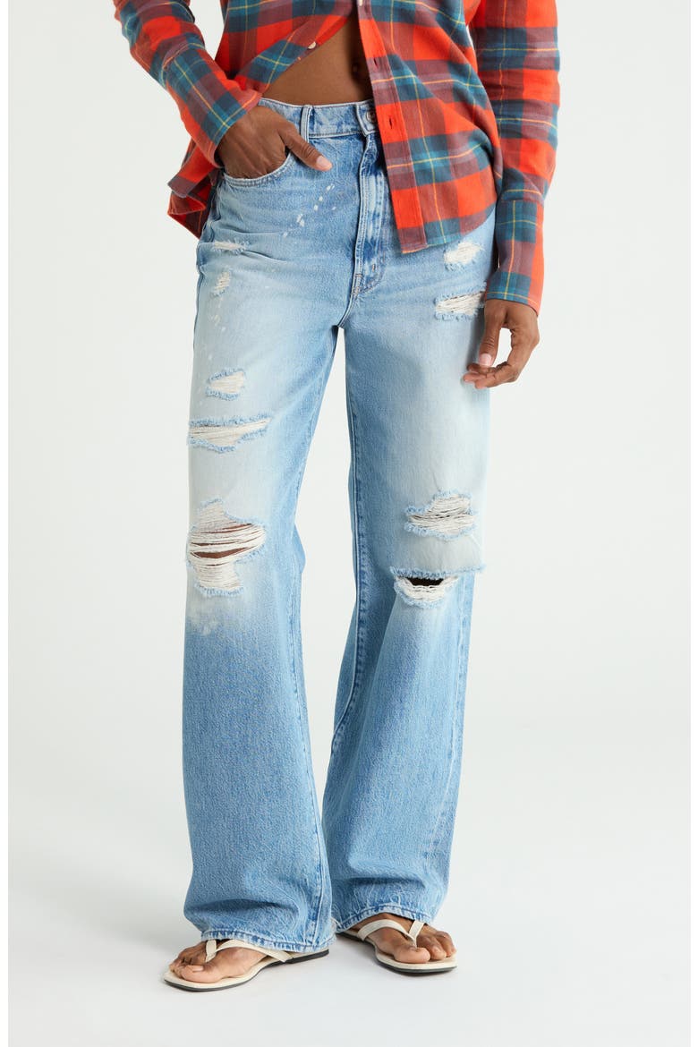 The Spitfire Sneak Distressed Jeans, Main, color, RECKLESS ENDANGERMENT