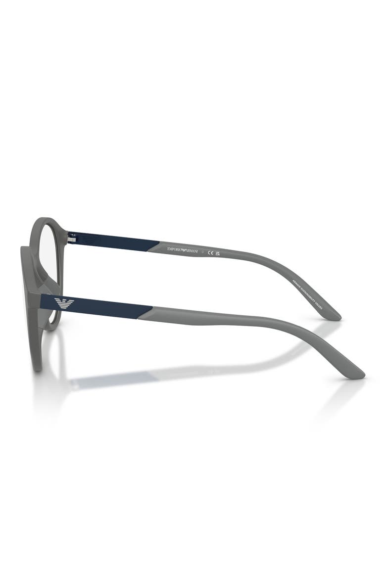 Kids' 48mm Round Optical Glasses, Alternate, color, MATTE GREY / CLEAR