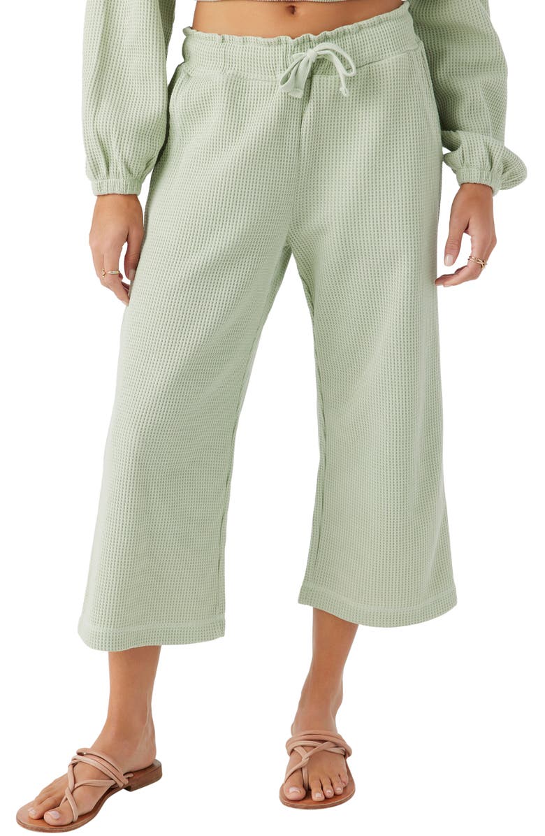 O'Neill Tour Waffle Knit Crop Pants, Main, color, Desert Sage