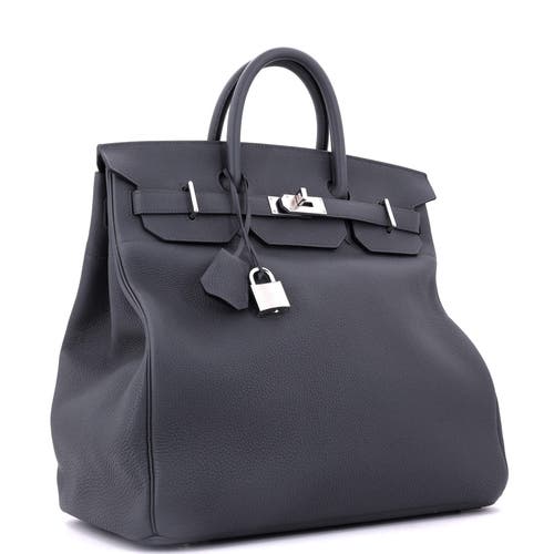 Pre-owned Hermes Hermes Hac Birkin Bag Grey Togo With Palladium Hardware 40 In Gray