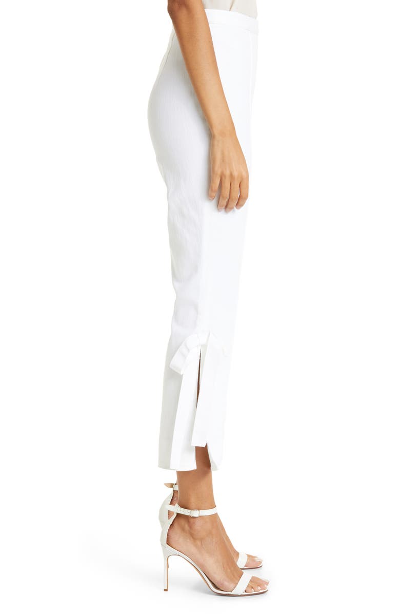 Cinq à Sept Lou Bow Detail Flare Leg Jeans, Alternate, color, 