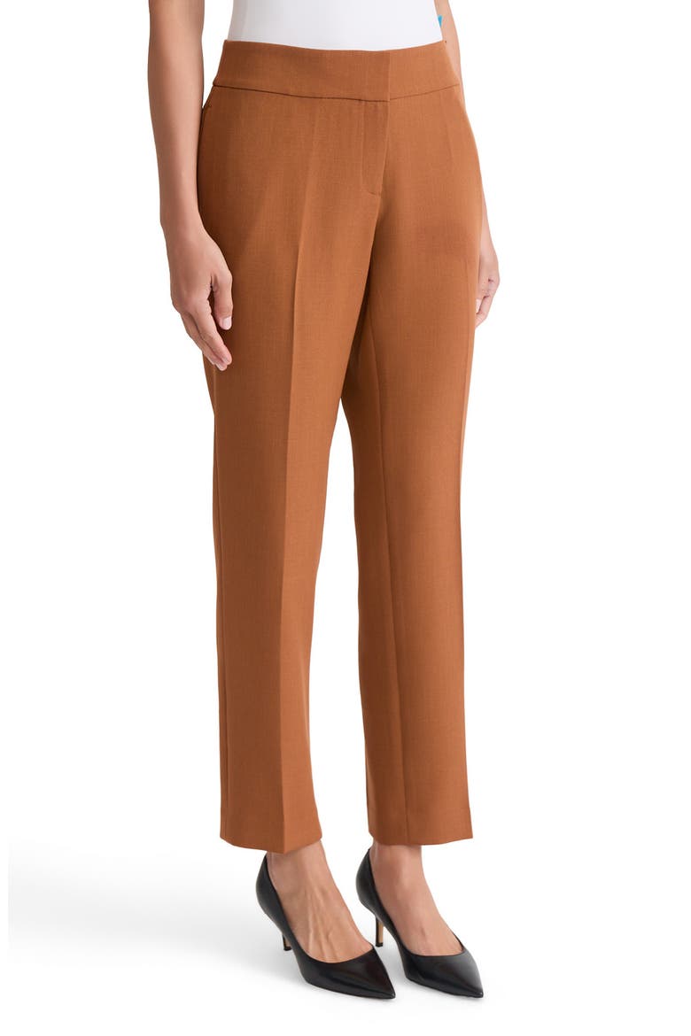 Flat Front Slim Pants, Alternate, color, CINNAMON