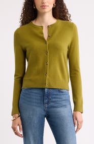 Nordstrom Cashmere Crewneck Cardigan