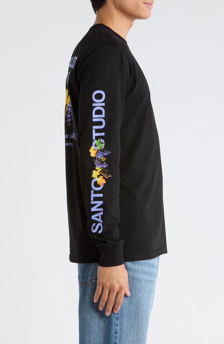 SANTO STUDIO x Luke Rockhold Timing Long Sleeve Graphic T-Shirt, Alternate, color, Black