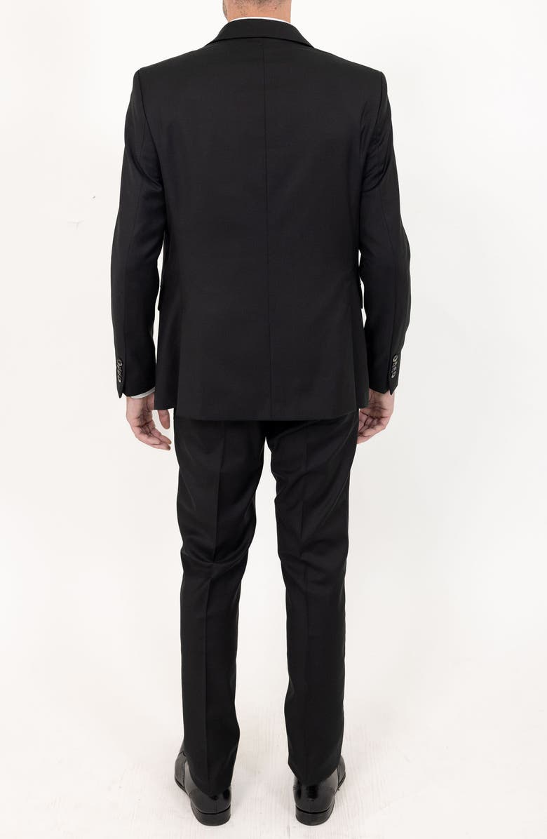 PINO BY PINOPORTE Solid Stretch Wool Suit, Alternate, color, Black