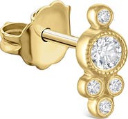 MARIA TASH Five Diamond Trinity Stud Earring