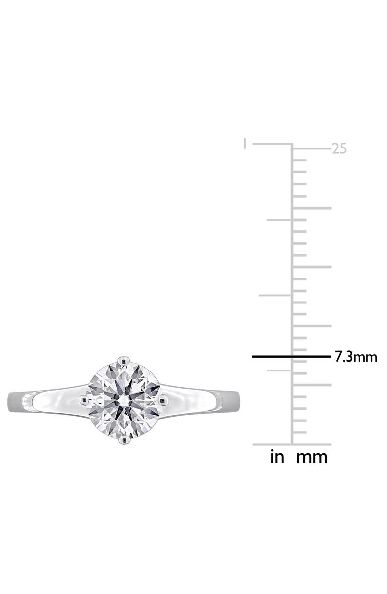 Created Forever Round Lab Grown Diamond Solitaire Ring, Alternate, color, Silver