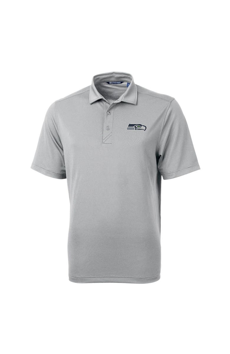 Cutter & Buck Men's Cutter & Buck Gray Seattle Seahawks Big & Tall Virtue Eco Pique Recycled Polo, Main, color, 