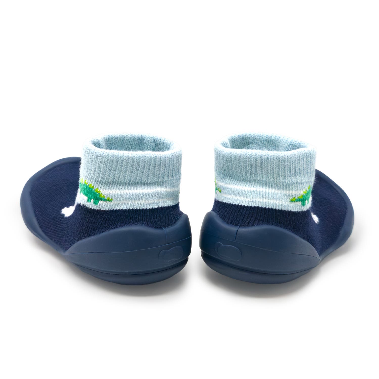 Komuello Baby Boy First Walk Sock Shoes Navy Dash, Alternate, color, Navy Dash