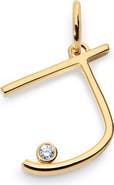 Monica Vinader Lab Grown Diamond Initial Pendant