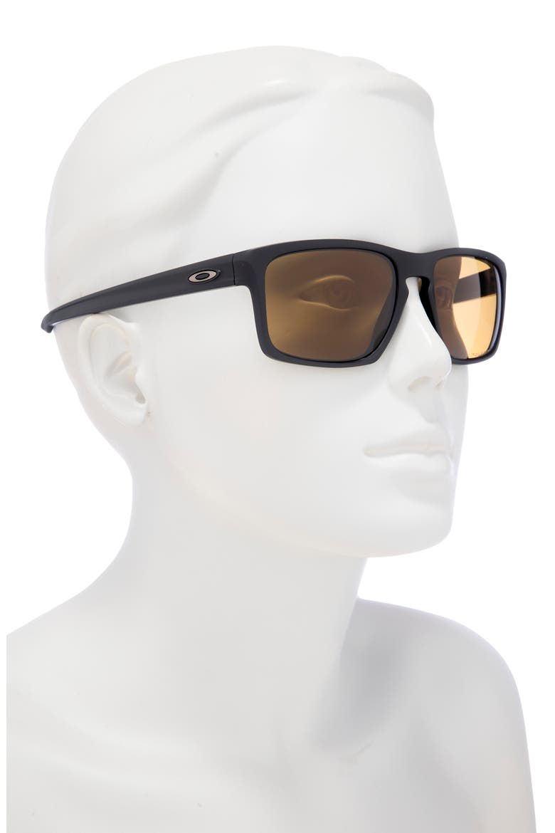 'Sliver® F' 57mm Polarized Sunglasses, Alternate, color, MATTE BLACK/ BRONZE