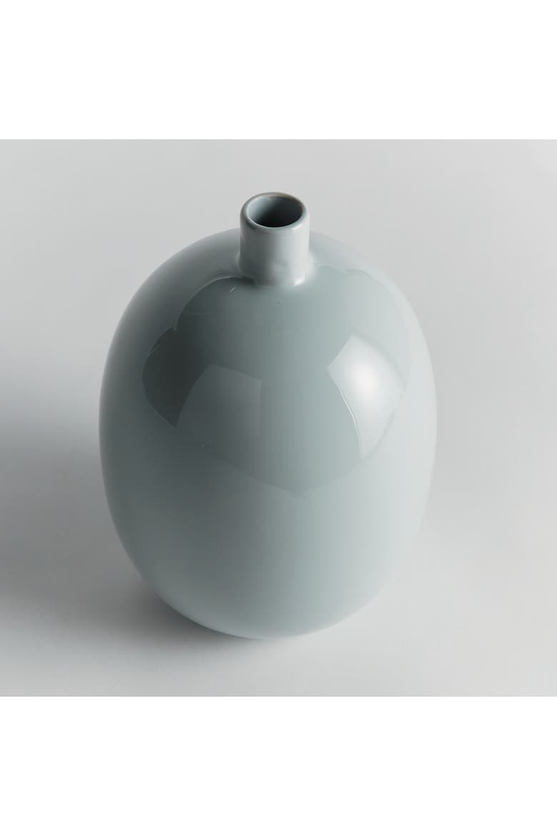 Barclay Butera Sandbar Vase Small - Light Blue Stoneware, Alternate, color, Blue
