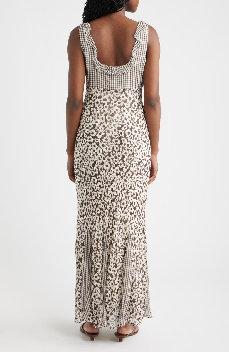 Rails Dahlia Mixed Print Maxi Dress, Alternate, color, Espresso Daisy Gingham Mix