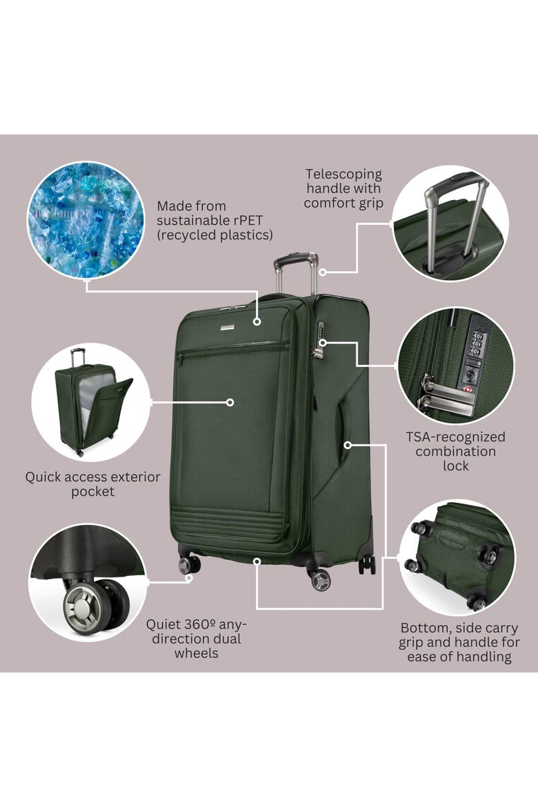 Avalon Softside 2 Piece (20"/24") Luggage Set, Alternate, color, Juniper Green