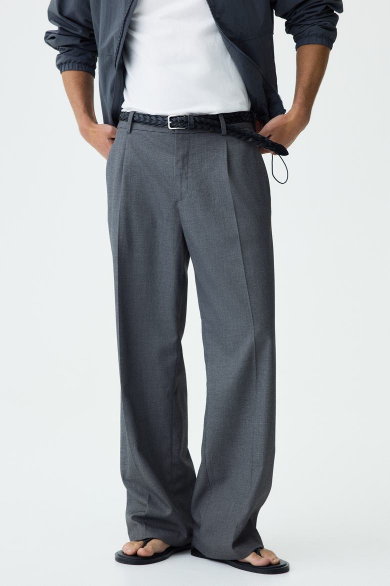 Loose-fit Tailored Pants, Alternate, color, Gray