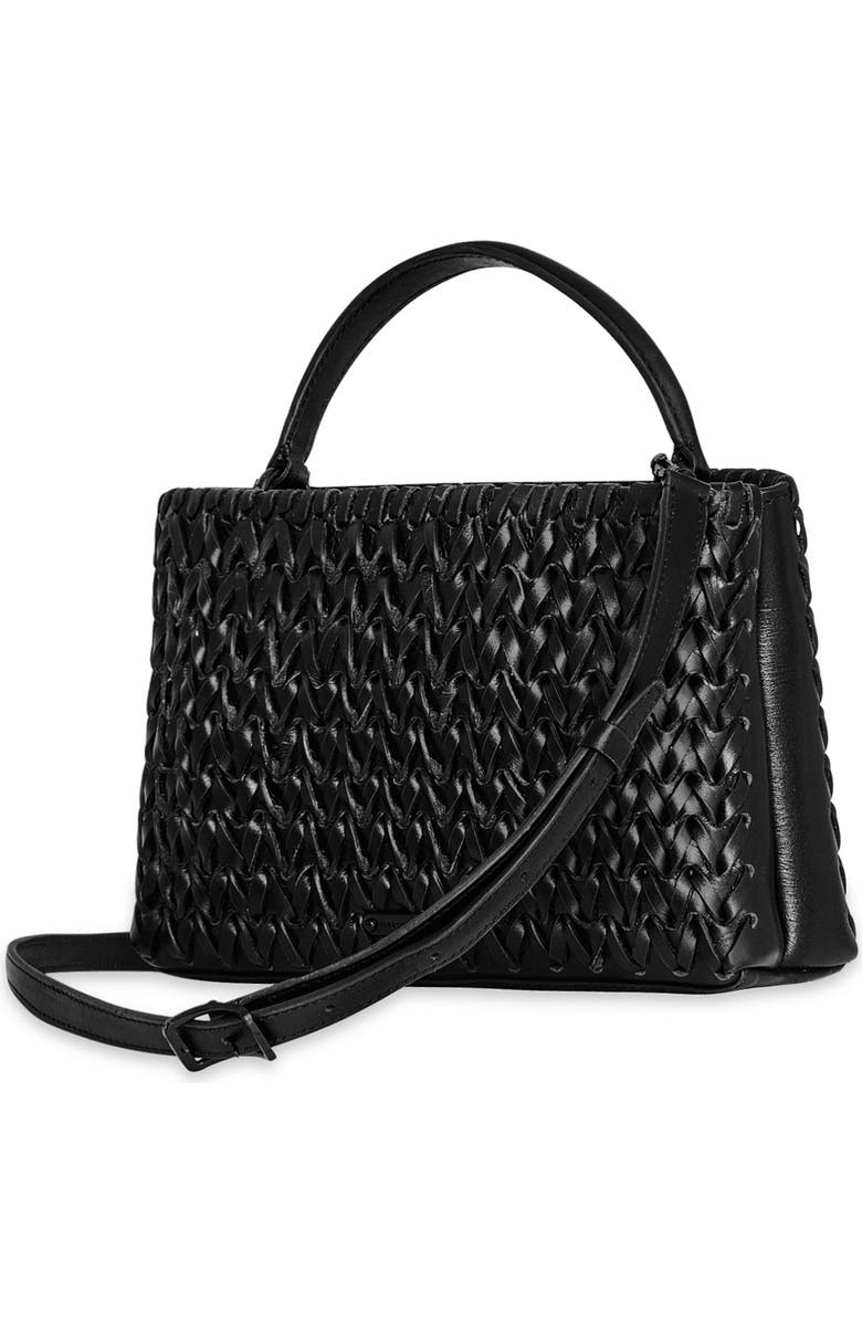 Rebecca Minkoff Megan Woven Leather Top Handle Bag, Alternate, color,