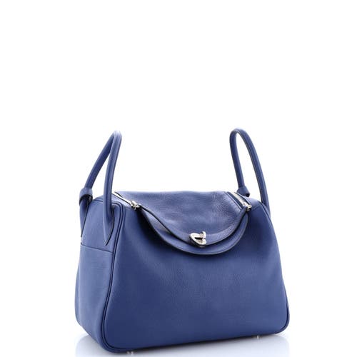 Pre-owned Hermes Hermes Lindy Bag Clemence 30 In Blue