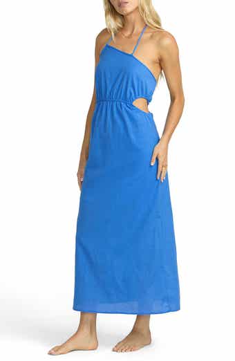 Billabong True Blue Cotton & Linen Slub Maxi Dress