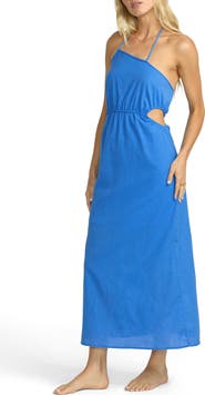 Billabong True Blue Cotton & Linen Slub Maxi Dress
