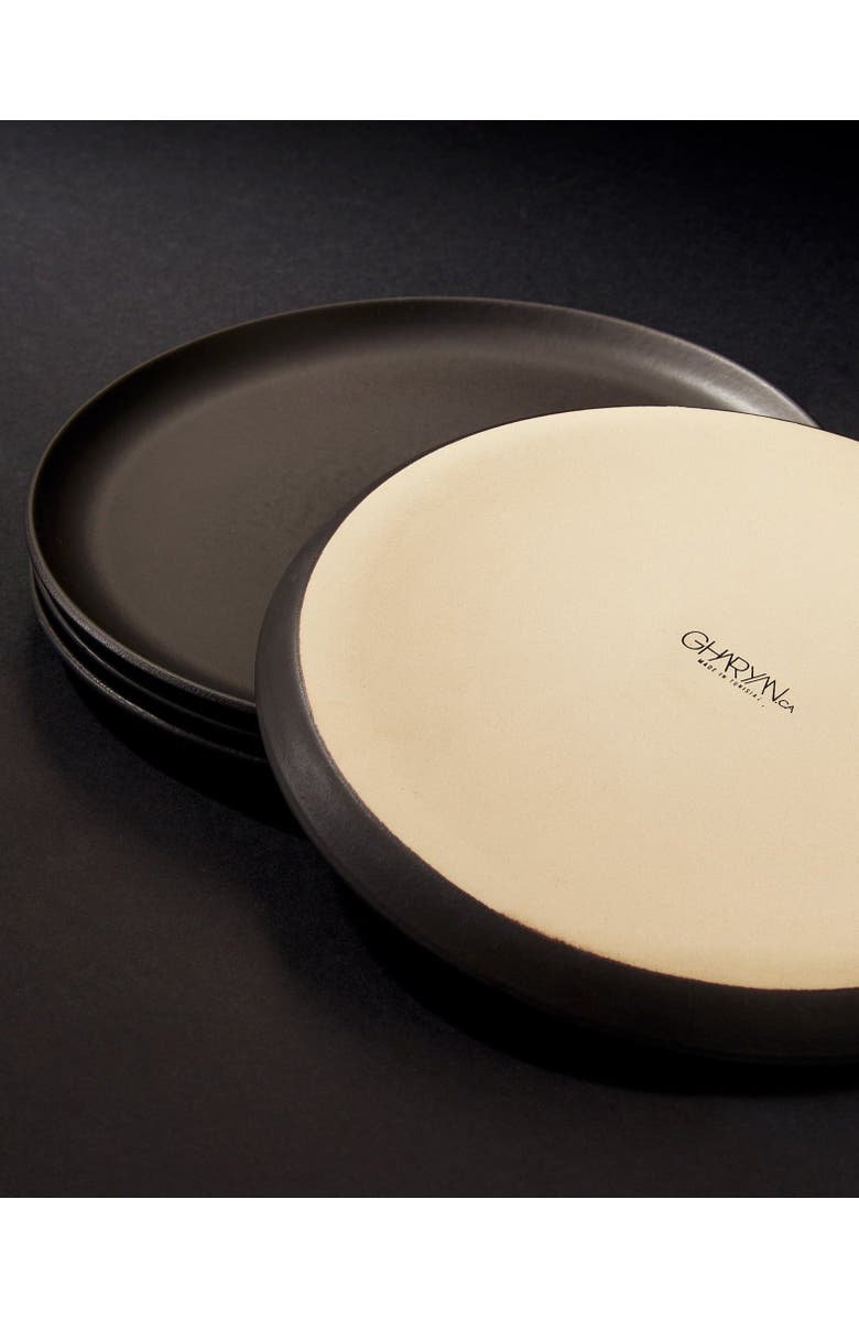 Gharyan Stoneware Minimalist Dinnerware Set, Alternate, color, Black