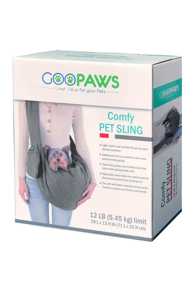 Comfy Pet Sling Bag, Main, color, Gray